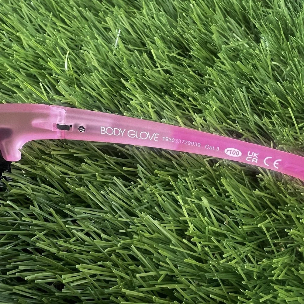 New Pink Body Glove Sunglasses Wrap Polarized Mirror 100% UVA-UVB Wavecrest NWT